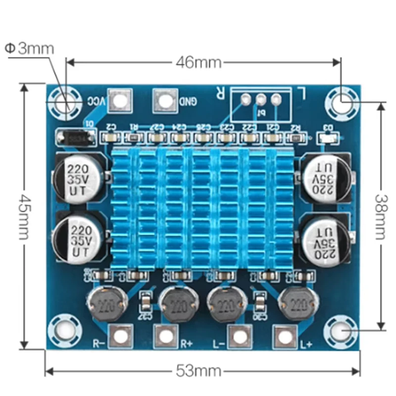 DC 8-26V 3A XH-A232 30W + 30W 2.0 チャンネルデジタルステレオオーディオパワーアンプボード TPA3110 Arduino 用