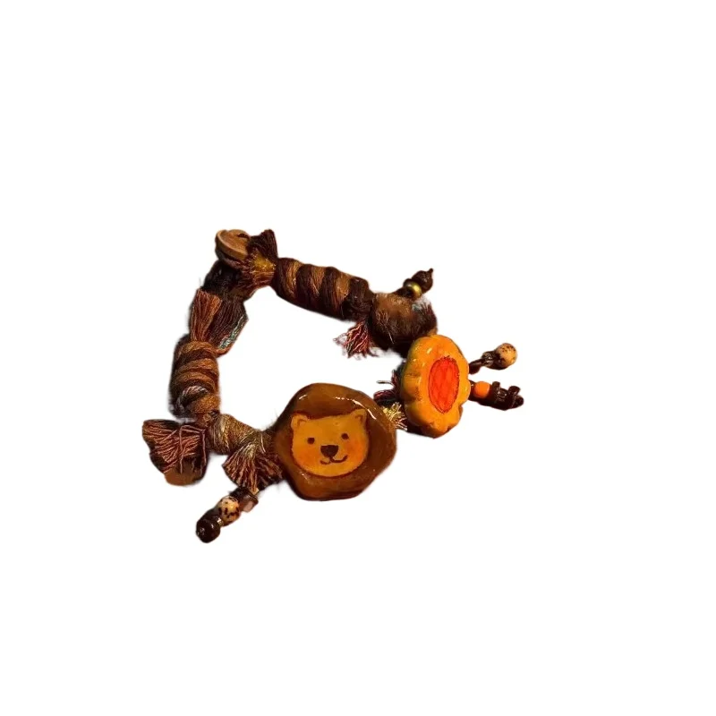 

Lion sunflower bracelet guardian flower is a sunflower niche design handmade bracelet accessory