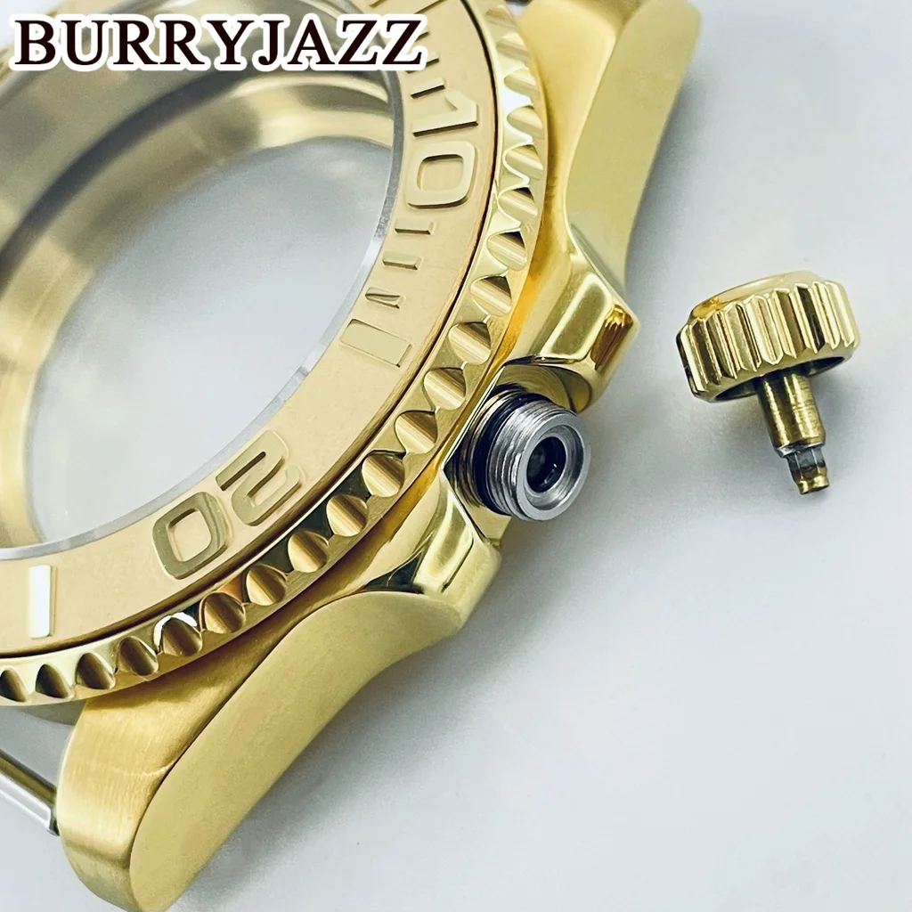 Burryjazz 40มม. Sub GMT เคส NH35 NH36 NH38 NH34 NH70 NH72 ETA2824 PT5000เคสแซฟไฟร์ดอกสว่านหัวเพชรอลูมิเนียม