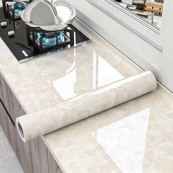 Marble Kitchen Oil-Proof Film Stove Waterproof Moisture-Proof Self-Adhesive Wallpaper Countertop Cabinet Renovation Tile Sticker