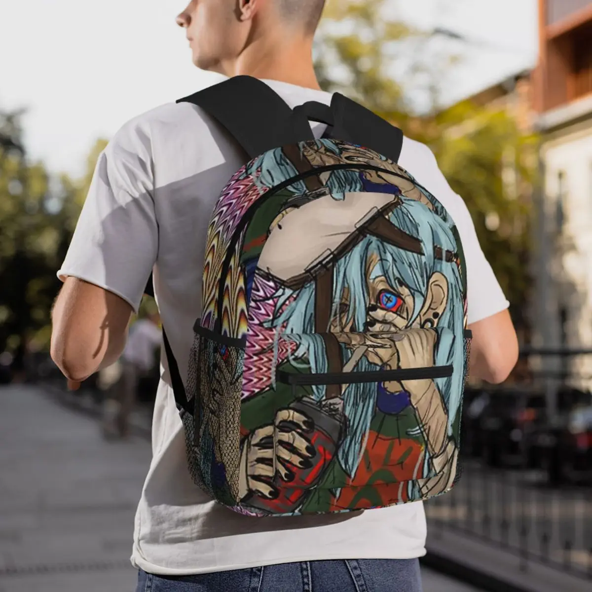Game Sally Face TRippy Sal Rucksack, Tagesrucksack, großes Fassungsvermögen, Kinder-Büchertasche, Schultasche, Umhängetaschen für Männer und Frauen