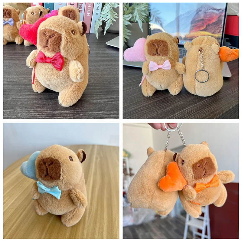Jouet en peluche Capybara Anime de 12 cm avec ballon d'amour