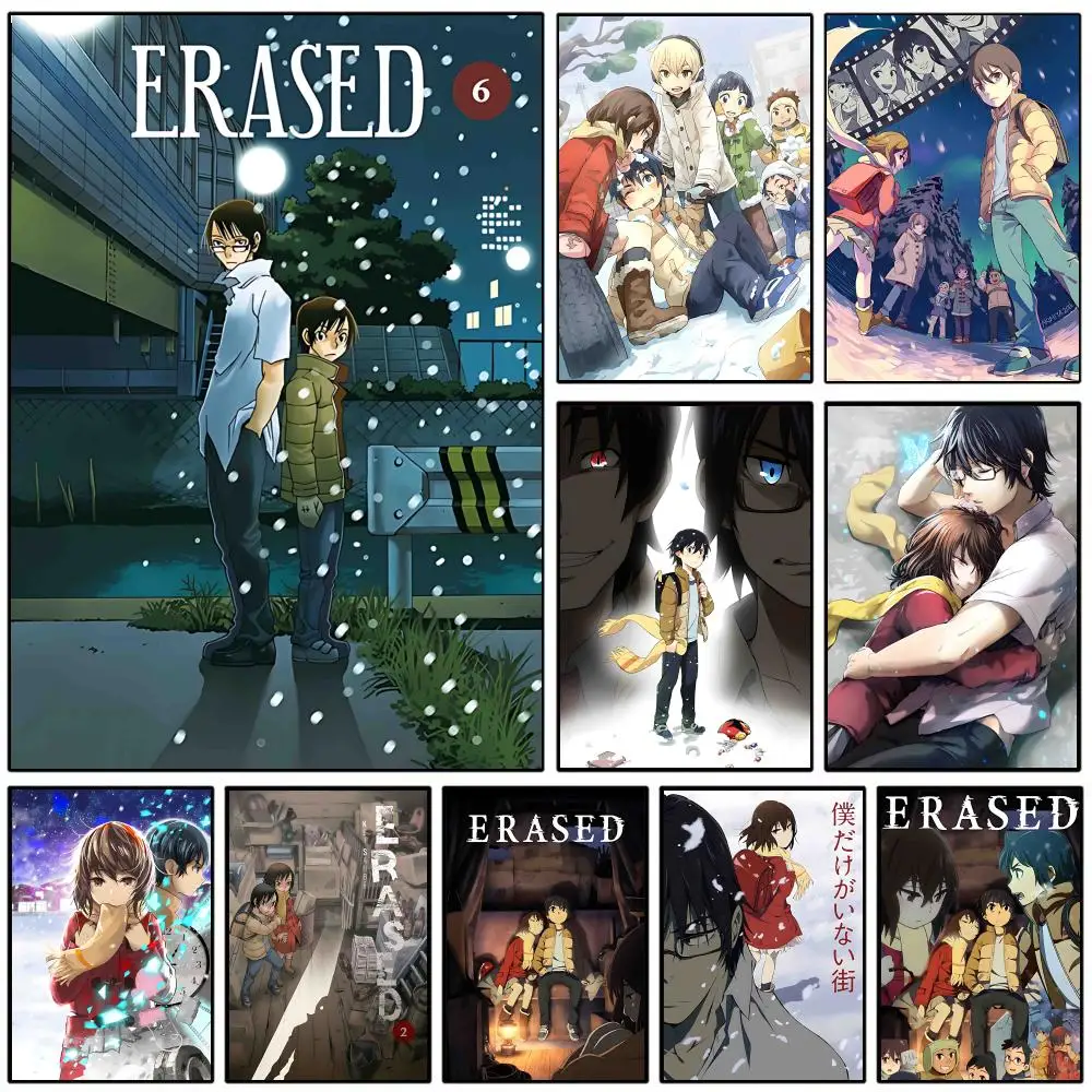 Anime E-Erased Poster Wall Poster Self-adhesive Waterproof for Bedroom/e-sports Room Family Life Pet Anime