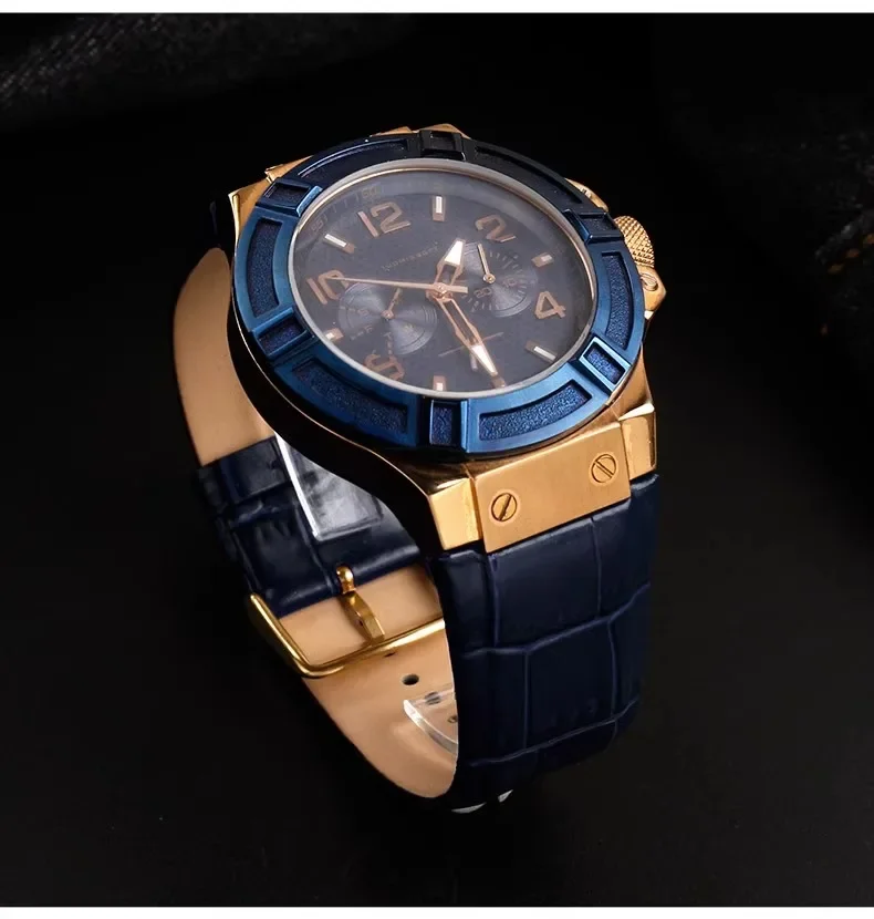 Man Genuine Leather Watch Strap Band for GUESS W0247G3 W0040G3 W0040G7 Series watches band blue black brown 22mm