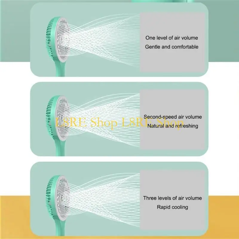 L8RE Mini Portable Cooling Handheld Fan 3 Speed Small Charging Powerful Handheld Fan 1200mAh for Travel/Outdoor/Gift