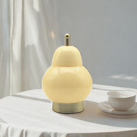 Cute Pear Shaped Night Light Featuring Touch Sensitive Switch Three Color Adjustable Illumination and USB Rechargeable Battery