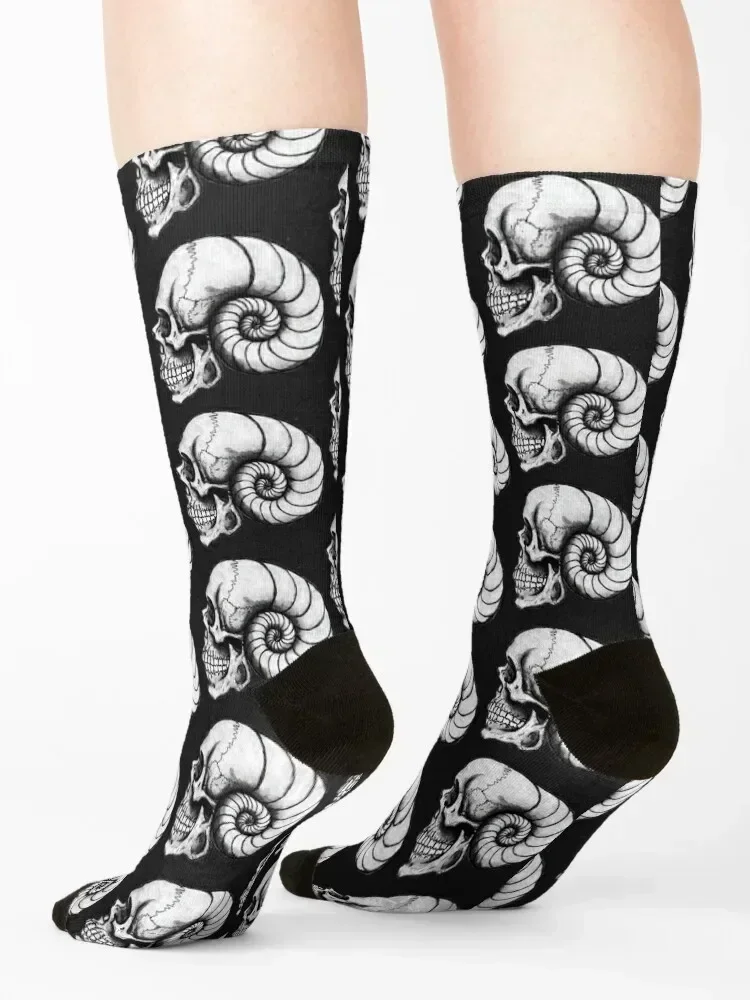 Nautilus Skull Socks Thermal man winter winter winter gifts japanese fashion Socks For Girls Men's