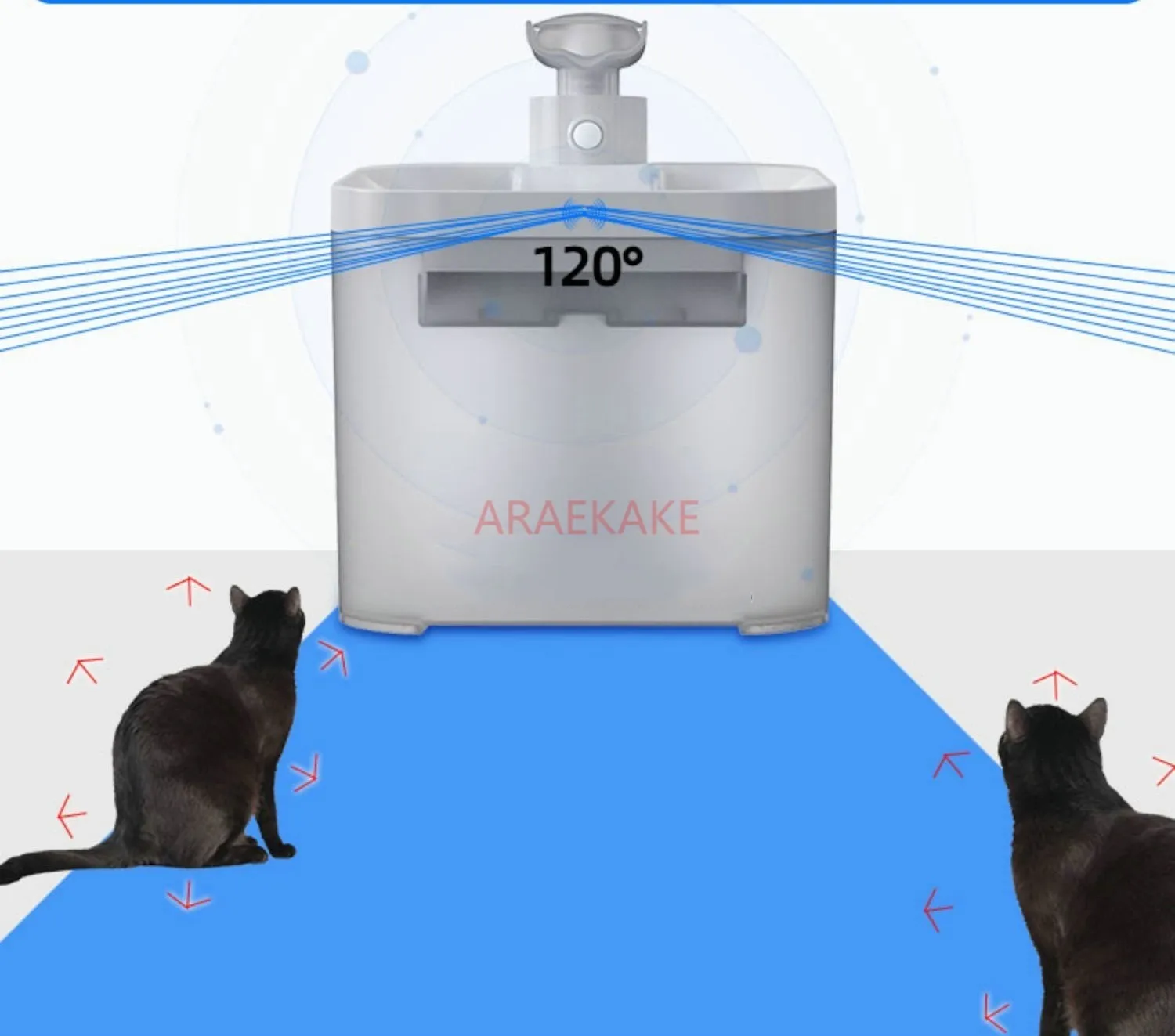 Cat Water Dispenser Automatic Loop Wireless Non Plug in Pet Dog Water Dispenser Intelligent Water Basin Flowing Water Fountain