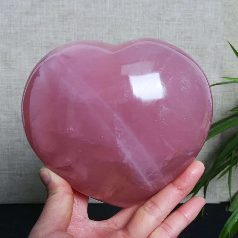 

l Pink Quartz Heart aped Ornament Starlight Plaything Decoration Unadorned Brand New Condition Faion Jewelry Accory