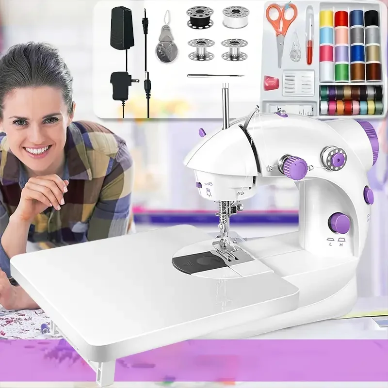 

Portable Mini Sewing Machine, Handheld Electric, Dual Speed with Safety Cover, Abs, Ideal for Beginners and Home Use