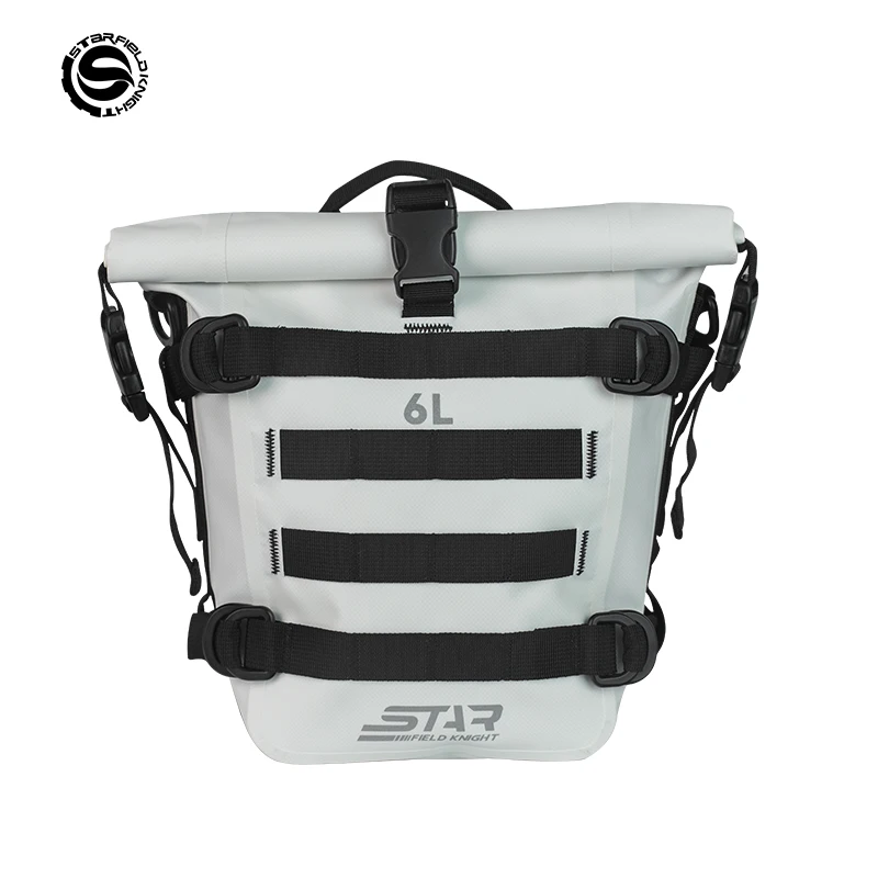 SFK 6L Motorcycle Bumpers Bag Waterproof White Side Frame Pack Crash Bar Package Universal Motorbike Riding Tools Storage Bag