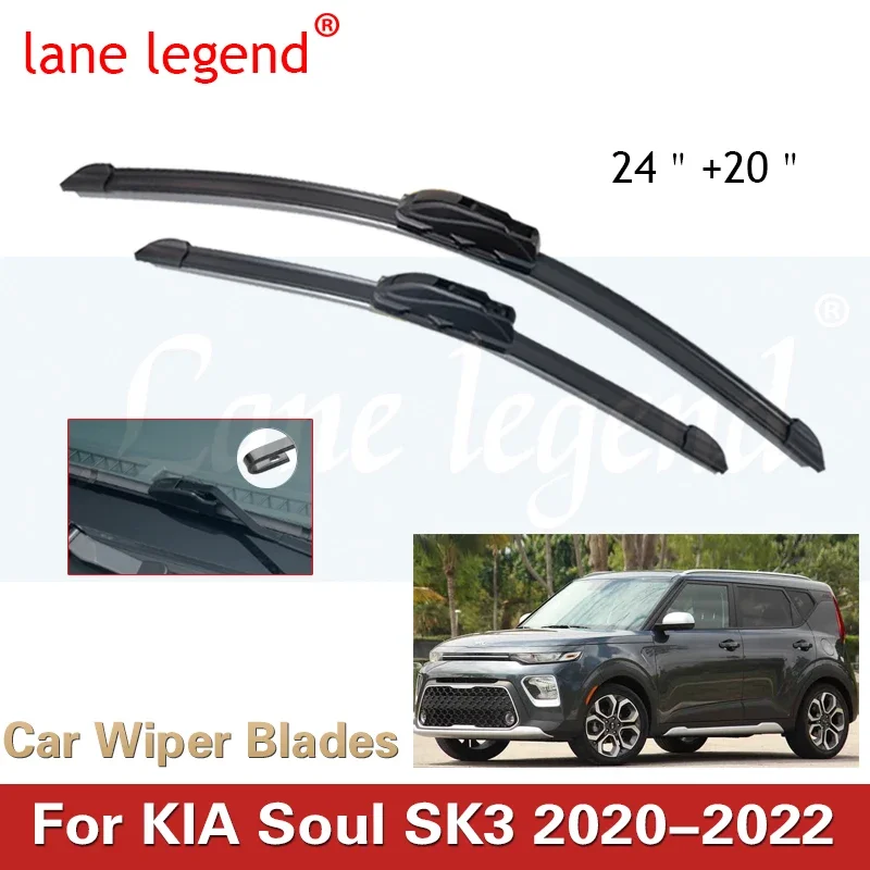 2x For Kia Soul SK3 2020 2021 2022 MK3 Winter Wiper Blades Rubber Windscreen Windows Cleaning Replacement Car Accessory 24\