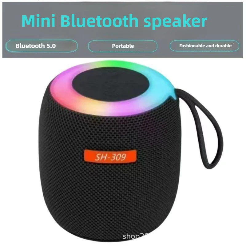 SH309 Fabric Bluetooth Mini Speaker Colorful Lighting Small Long Battery New Audio Outdoor Sport Riding - Image 2