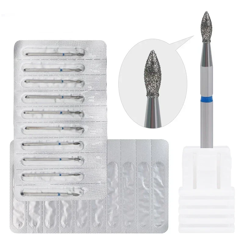 Fresa diamantata per manicure Punte da trapano elettriche per unghie Accessorio Macchina per pedicure Strumento per la rimozione del gel per il trattamento dei bordi delle unghie