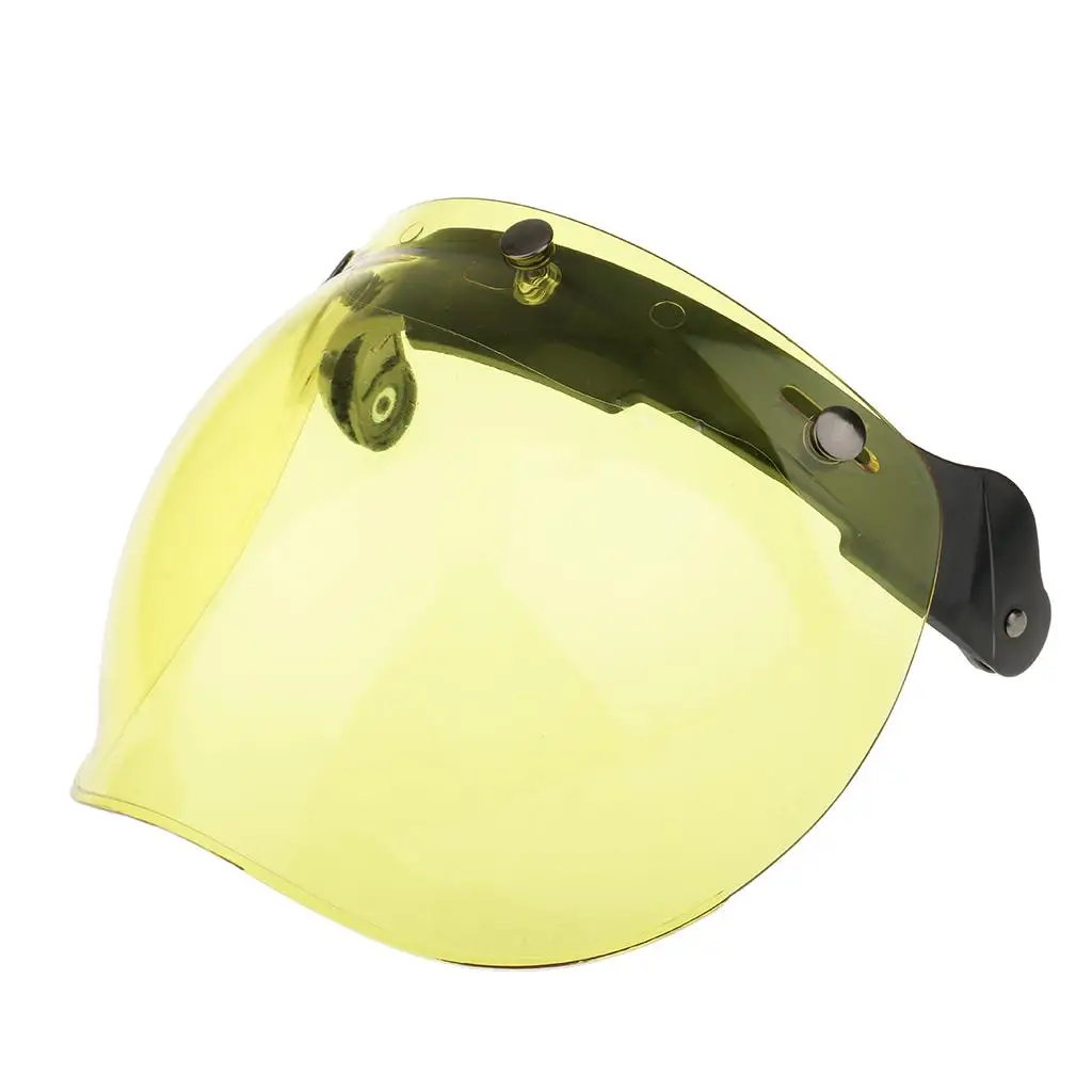 Retro Helmet Visor Flip Up Sun Shield Three Snap Motorcycle Visor Lens for Bike Helmet Safe Riding Gear