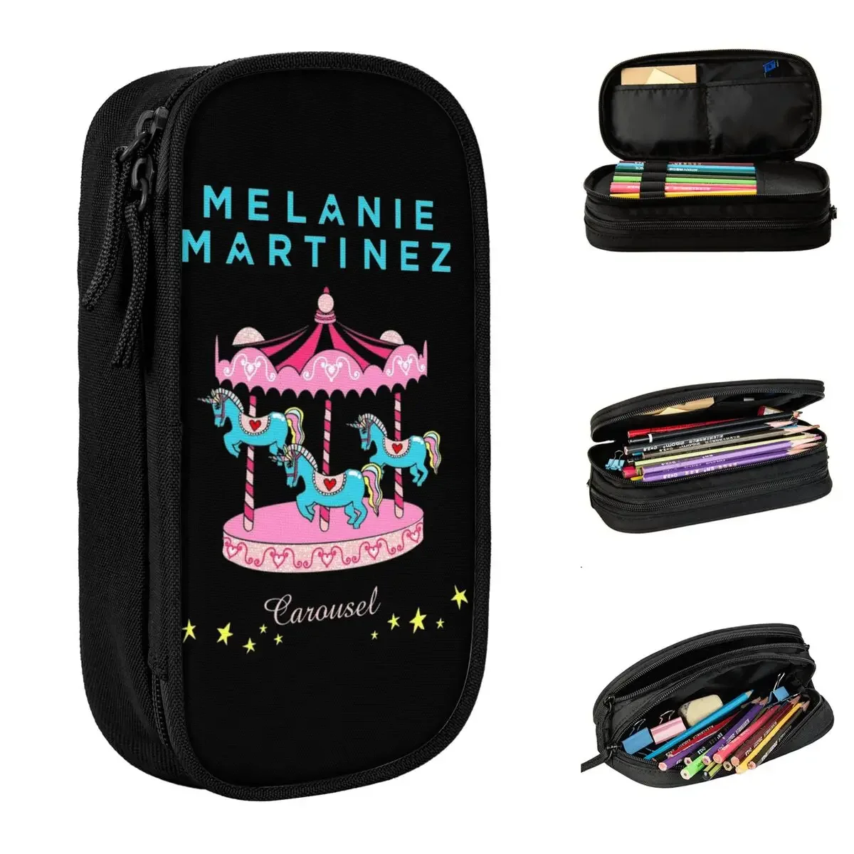 Fun Cute Melanie Martinez Pencil Cases Singer Pencilcases Pen for Student Big Capacity Bag Office Gifts Stationery