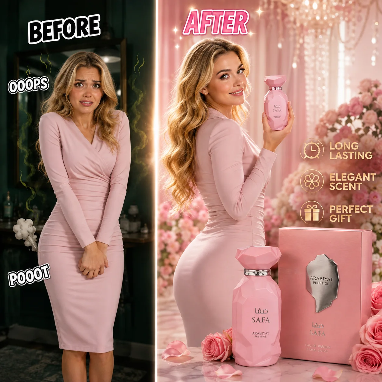 Safa Pink Perfume 100ml Long L - Perfume Fragrance Rose recension och pris