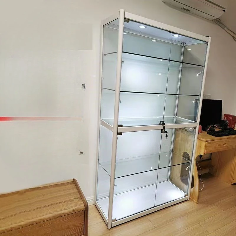 

Figure cabinet glass display cabinet household transparent gift
