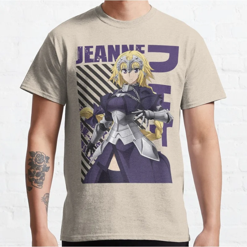 Fate - Jeanne d'arc Simpatico anime kawaii videogioco T-shirt girocollo a maniche corte di grandi dimensioni Top per adulti S-6xl