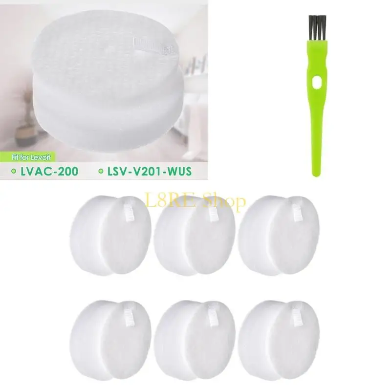 L8RE 6 Pack Sponge Filter Household Vacuum Part Sponge Vacuum Filter Component