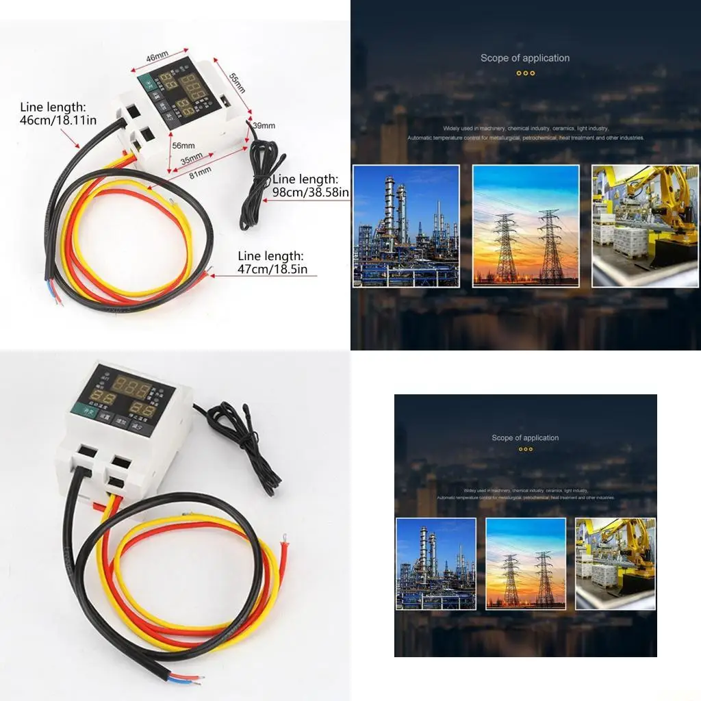 B03F Thermostat Temperature Controller with Memory Function Triple Display