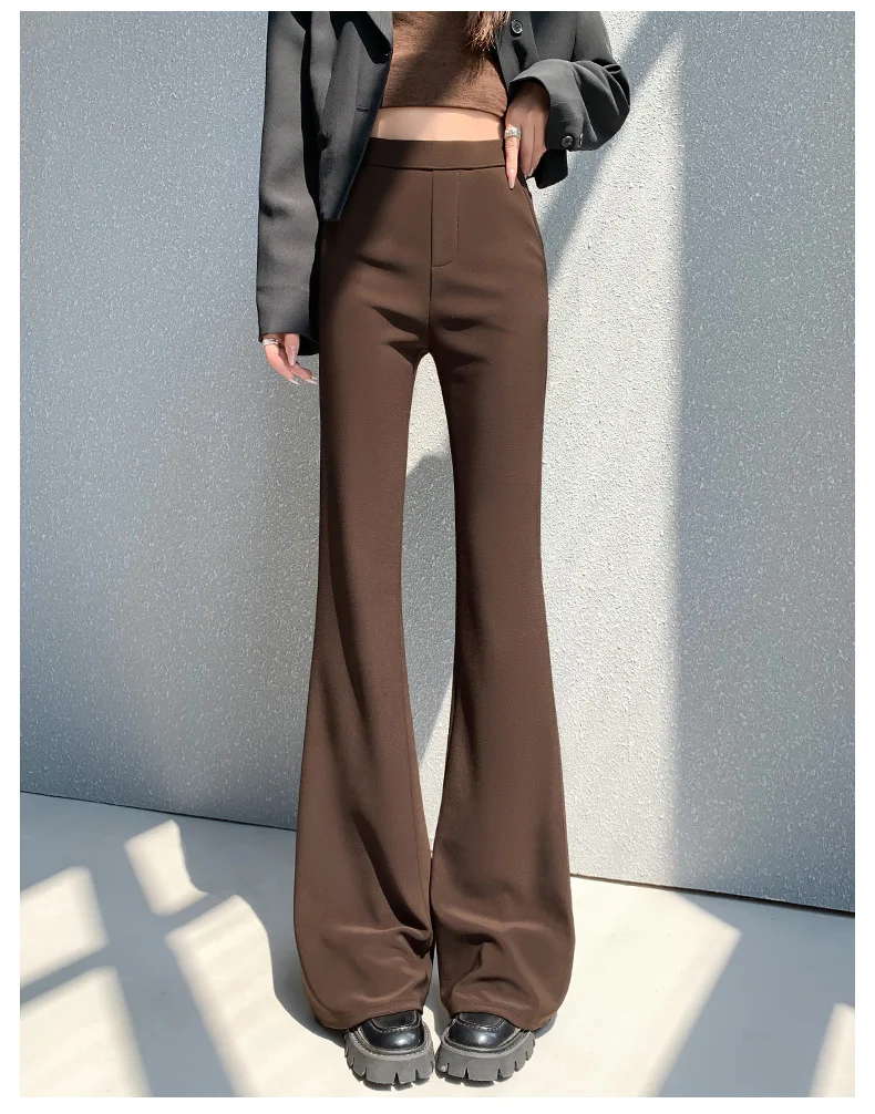 

Women's Wide-Leg Trousers: Lightweight, Flowing Fit, Soft and Flattering Flared Trousers Casual Commuting