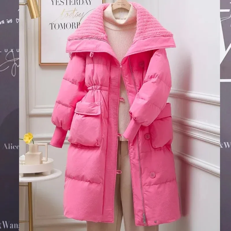 Down Cotton-Padded Jacket Women's Overcoat 2023 New Autumn Winter Warm Parker Coat Fashion Long Loose High-End Warm Thicke Coats