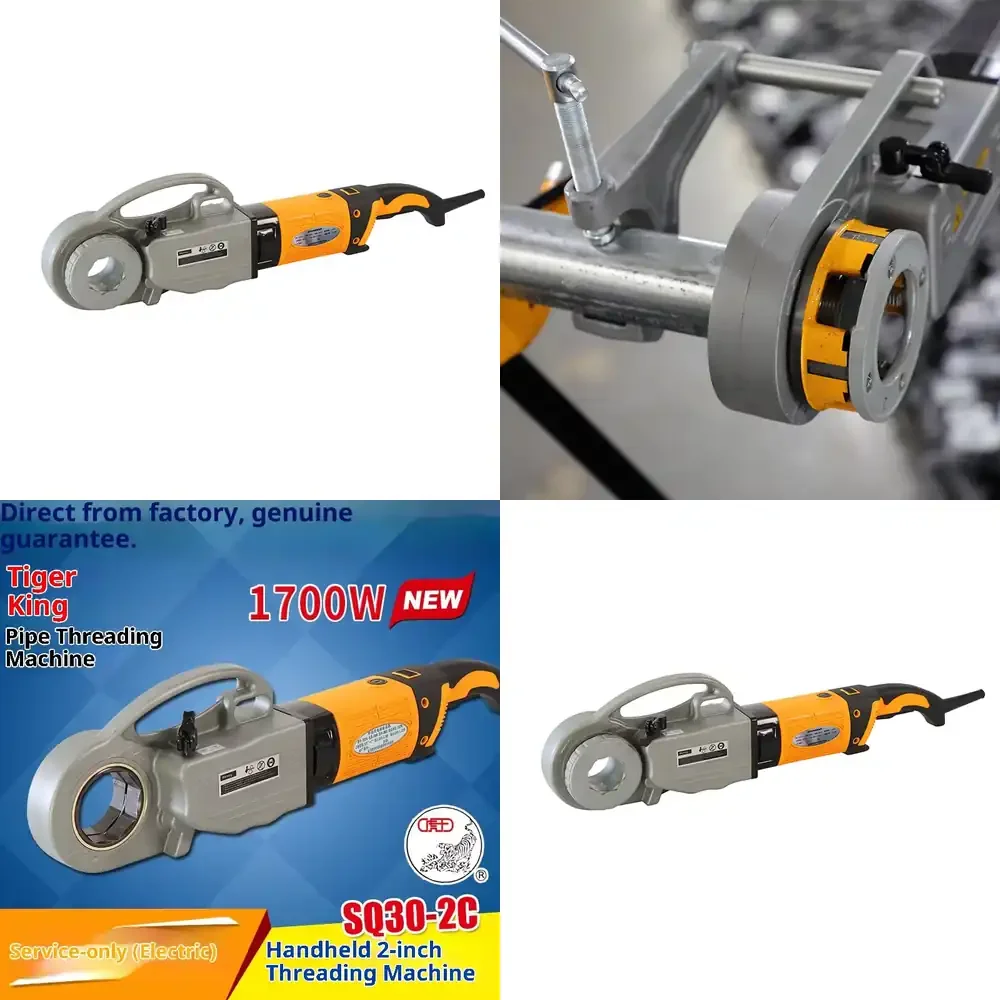 2 Inch Small Handheld Electric Industrial Grade Fine Thread Portable Galvanized Carbon Steel Pipe Die Head Threading Machine