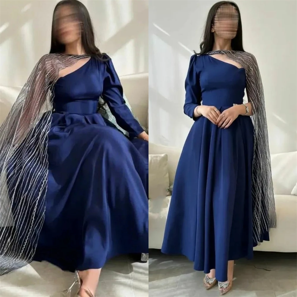 Customized  Exquisite One-shoulder Ball gown Celebrity  Sequin Draped S Occasion Evening Gown  robes de cocktail