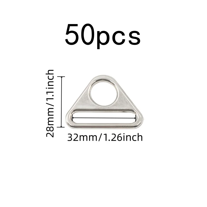 50 pcs 32mm Adjustable Slide Clips with Adjustable Slide Design, ideal for DIY Wallet Making and Luggage Strap Repair