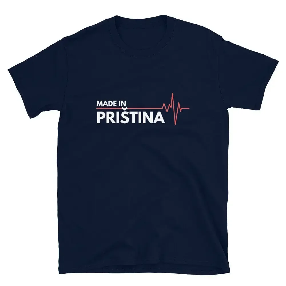 100% Cotton O-Neck Short Sleeve Casual Mens T-shirt Size S-5XL Made In Pristina Kosovo Srbija Serbia National Pride T-Shirt