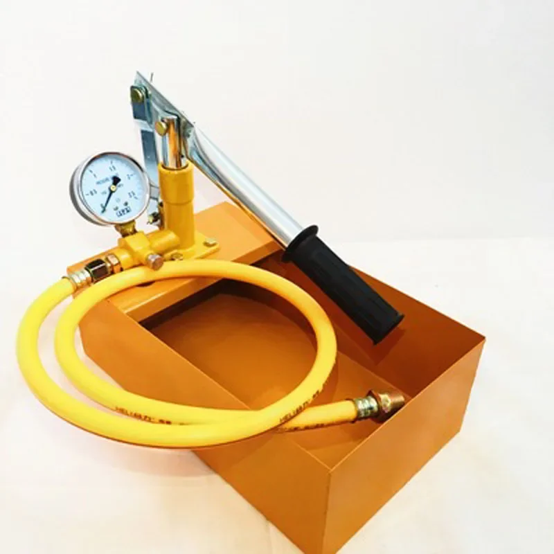 

1 Set Yellow Water Pressure Tester Copper 2.5MPa 0-40KG Water Pressure Tester Manual Hydraulic Test Pump Machine with G1/2"