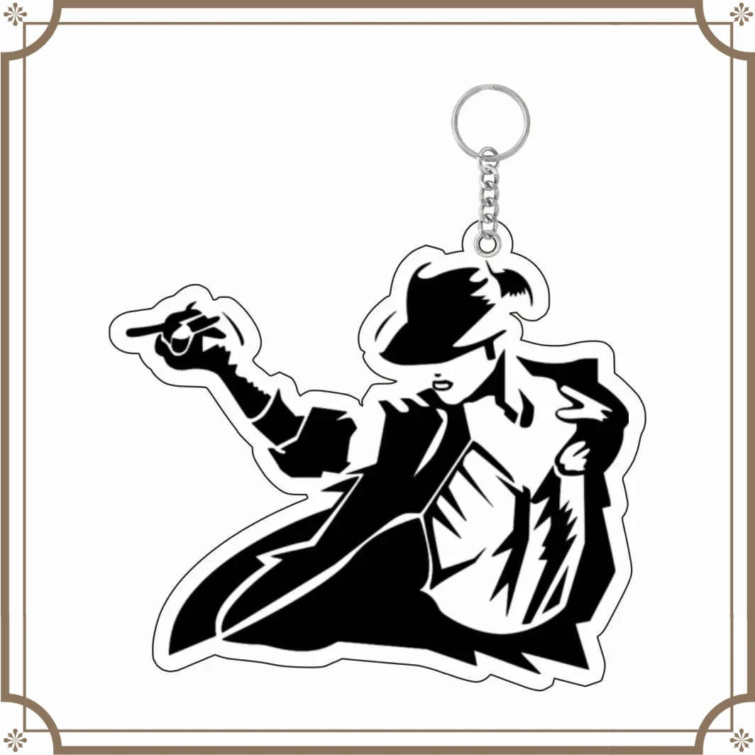 Michael Jackson Acrylic Key Chain Merch, Student Schoolbag Hanging Ornament Gift