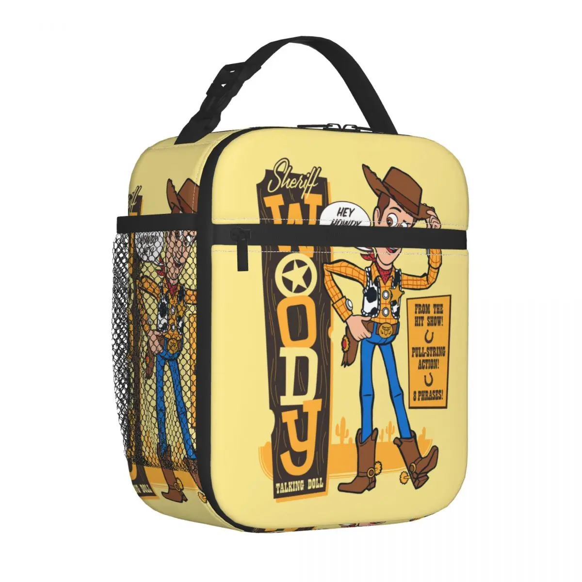 Toy Story Vintage Sheriff Woody Doll borse per il pranzo isolate contenitore per il pranzo a tenuta stagna borsa termica Tote Lunch Box School