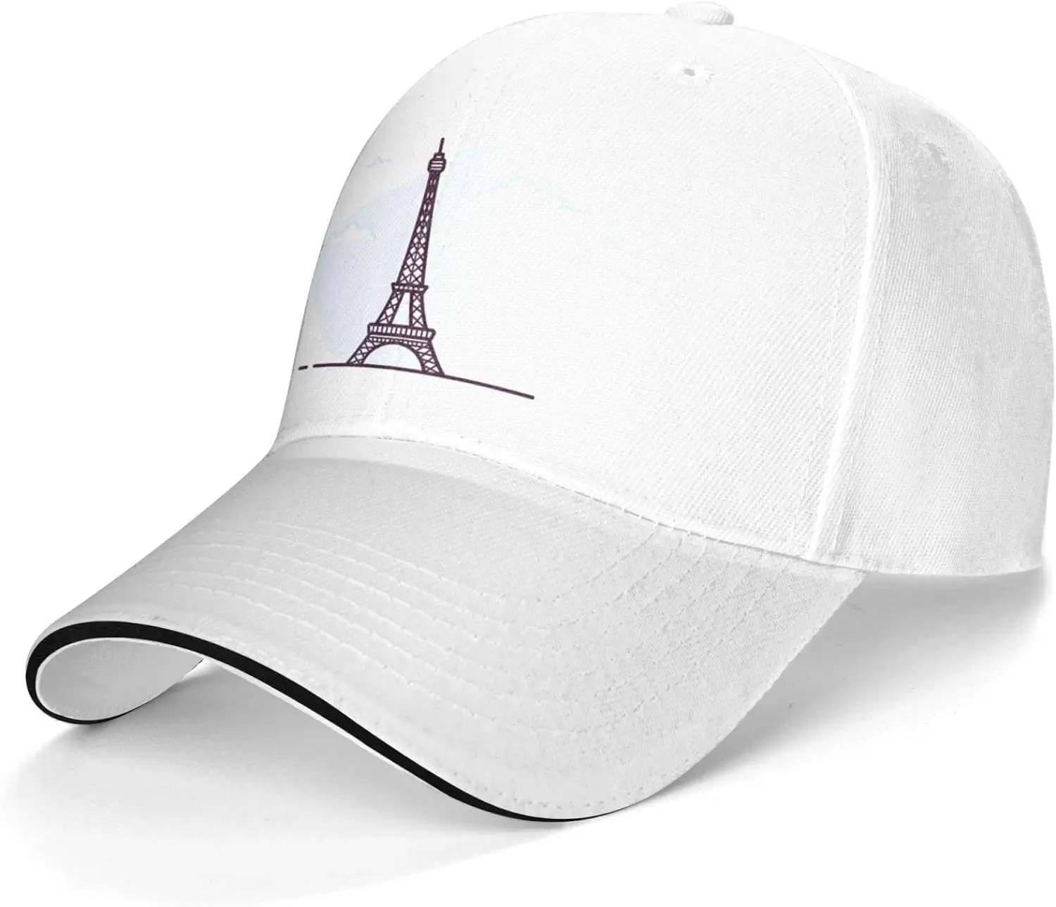 Czapka z daszkiem Paris Eiffel Tower, retro regulowane czapki dla taty Prezent dla mężczyzn/kobiet Szara