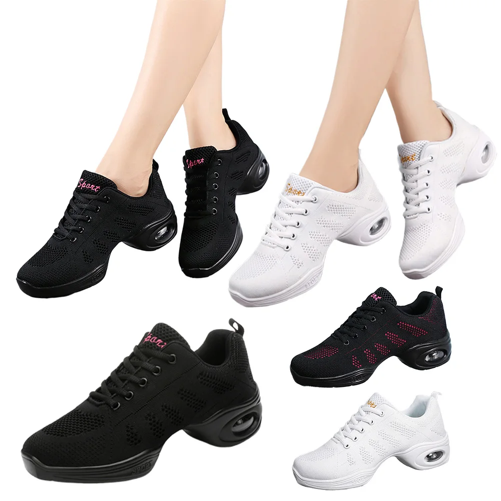 Dance Shoes Breathable Walking Shoes Air Cushion Athletic Walking Dance Shoes Platform for Women