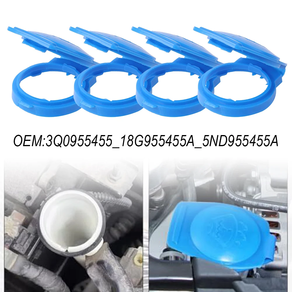 4x Windshield Washer Reservoir Cap 3Q0955455 For Jetta 2019-2021 For Cross For Sport 2020-2022 Wiper Reservoir Tank Cap