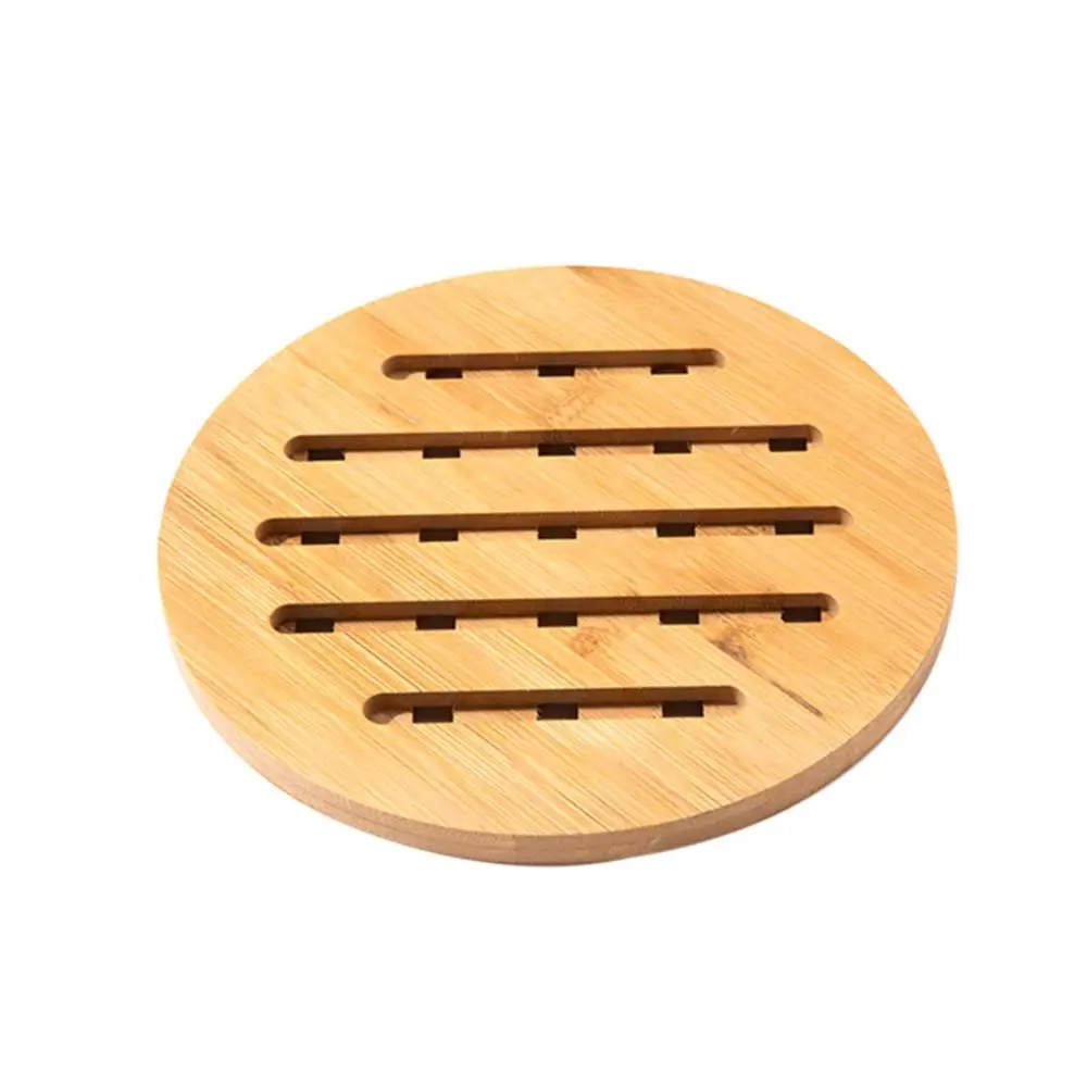 Mat Pad Heat Resistant Bamboo Trivet Non-Slip Hot Pot Holder Table Dish Cup