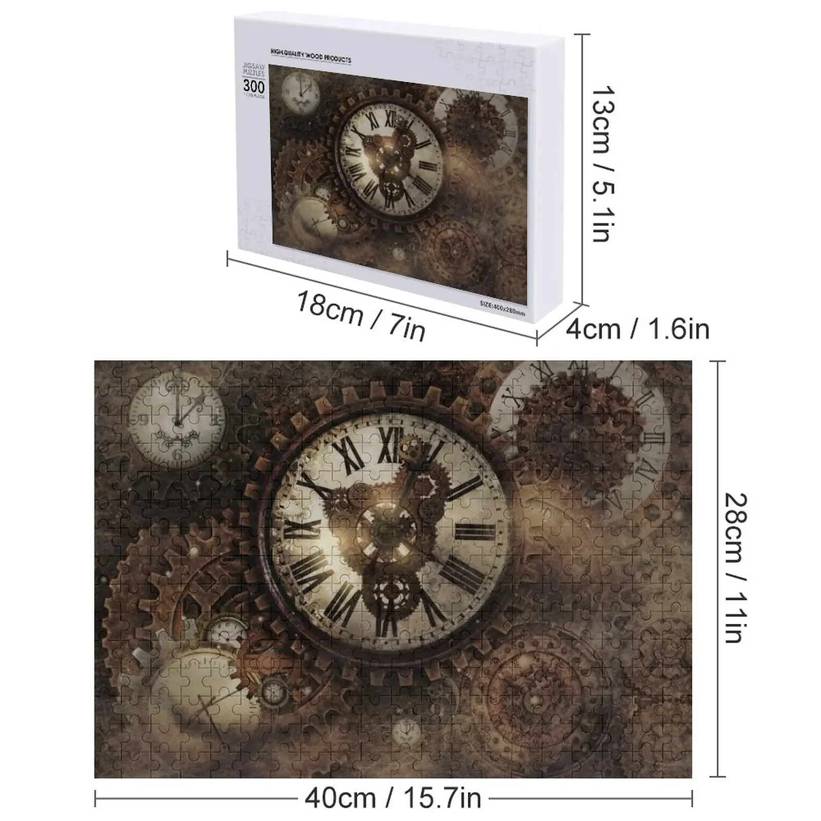 Винтажные часы в стиле стимпанк, головоломка, индивидуальное имя, детская игрушка, рождественские игрушки, персонализированная головоломка