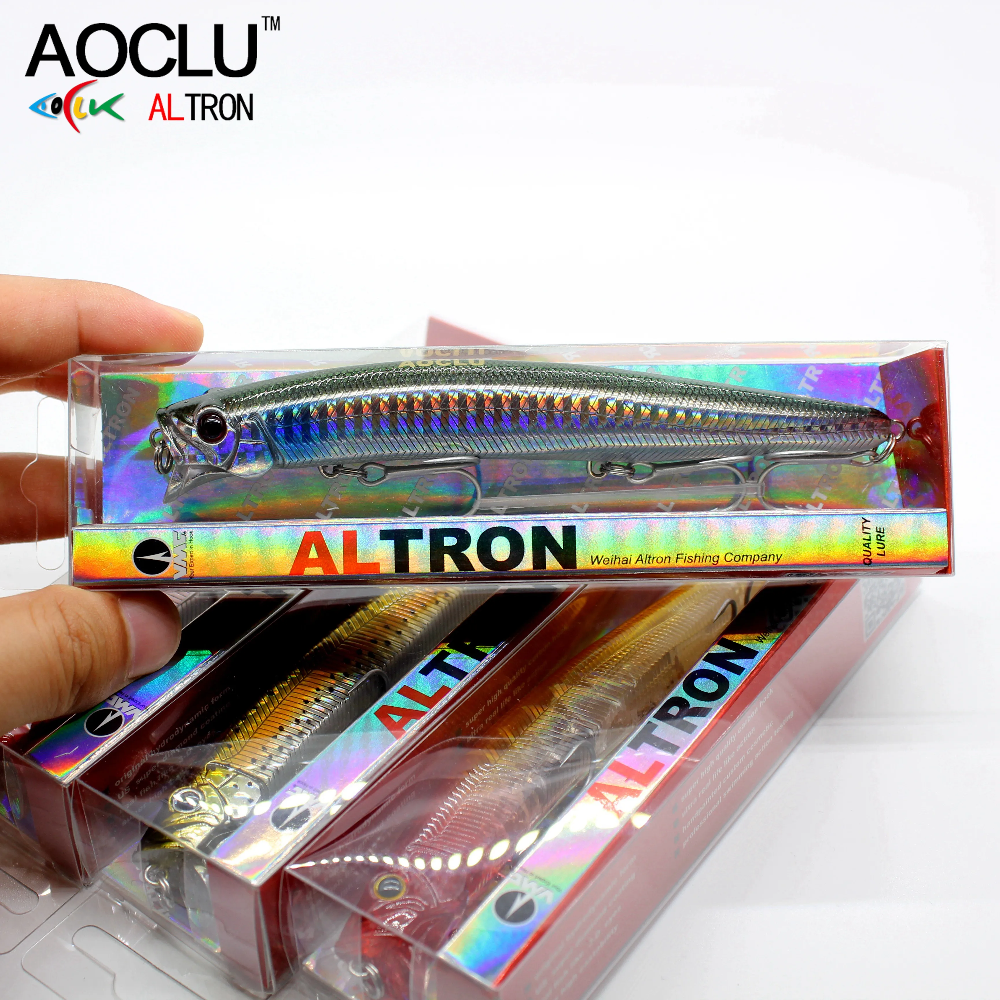 AOCLU Jerkbait Schwimmende Wobbler 13 cm 21 g Harter Köder Minnow Popper Angelköder mit Magnet zum Weitwurfen Seebarsch 4 # Haken – Detail 17