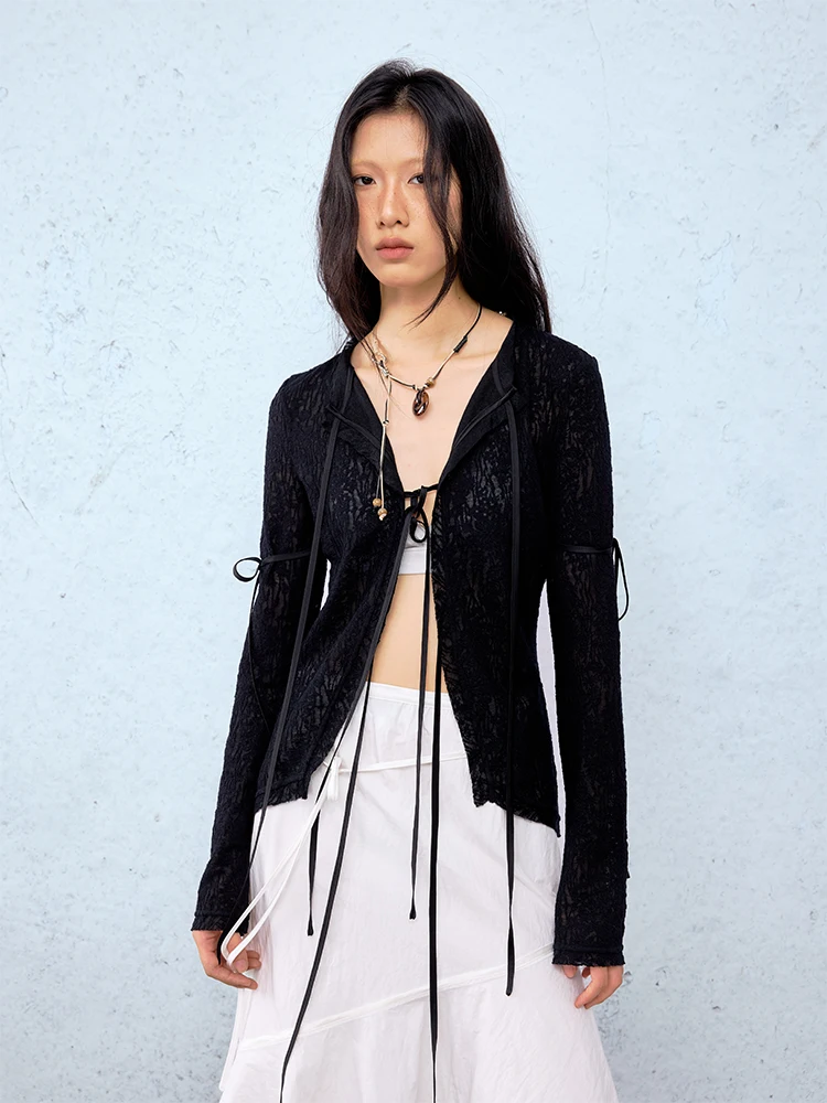 

Slim Fit Wool irt with Sa V-Ne Long Sve Spring 2025 Commute Sle Single Piece Pure Color Ele Women's Blouse