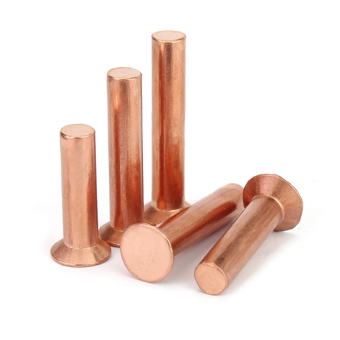 Rivetti a testa svasata in rame massiccio DIN 661 2mm 2.5mm 3mm 4mm 5mm 6mm 8mm Rivetto