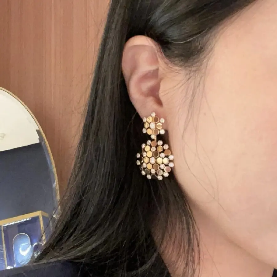 ARIGAYA 925 فضة ارتفع الذهب 3A مكعب زركونيا أقراط الحفلات امرأة غرامة أعلى جودة المجوهرات الفاخرة الاتجاه