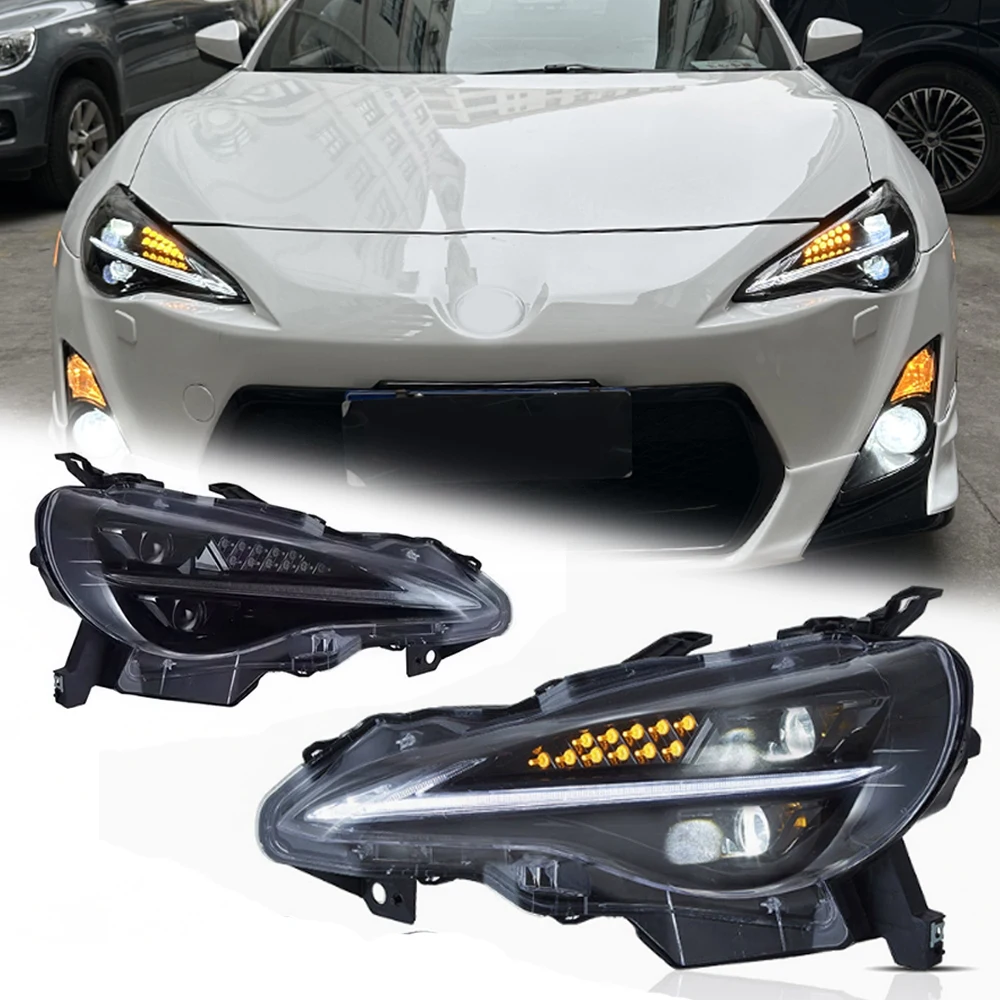 

Светодиодные фары для TOYOTA GT86 BRZ 12-20 LHD RHD, новый стиль, светодиодные DRL, автомобильные фары в сборе, аксессуары для сигнала, модифицированная лампа