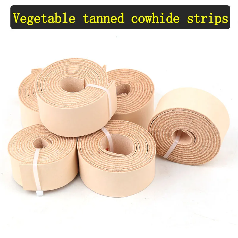 2mm Original Color Vegetable Tanned Leather, Cowhide Strip, Genuine Leather Head Layer, Water Absorbing, Breathable, Can Be Carv
