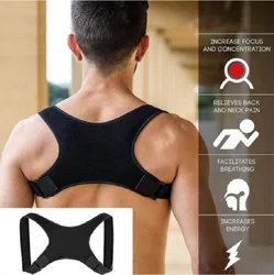 Posture Corrector Women Men Adjustable Upper Back Brace Breathable Back Straightener Providing Pain Relief Lumbar Neck Shoulder