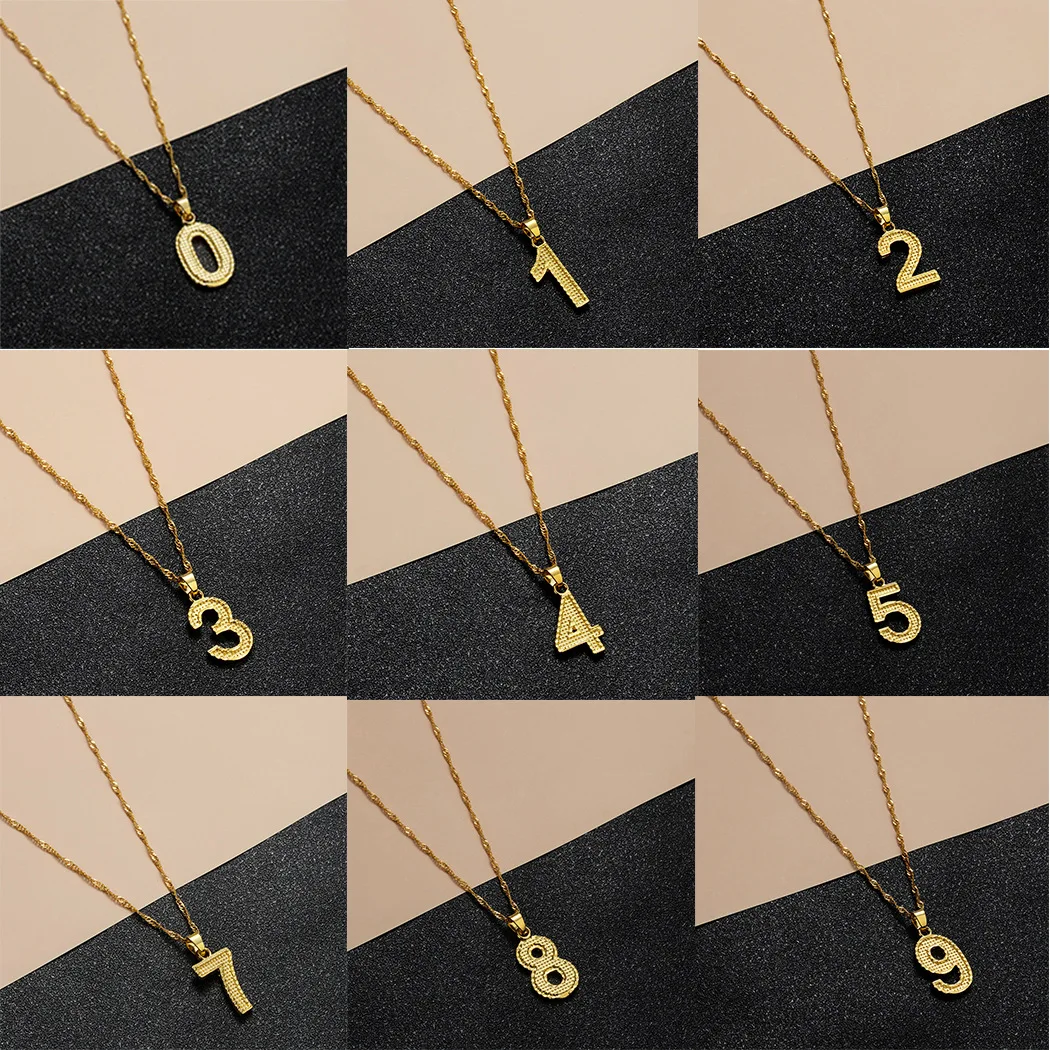 Qiamni Angel Nummer Ketting Speciale Datum 0 1 2 3 4 5 6 7 8 9 Lucky Nummer Ketting Hanger choker Voor Vrouwen Sieraden Verjaardagscadeaus