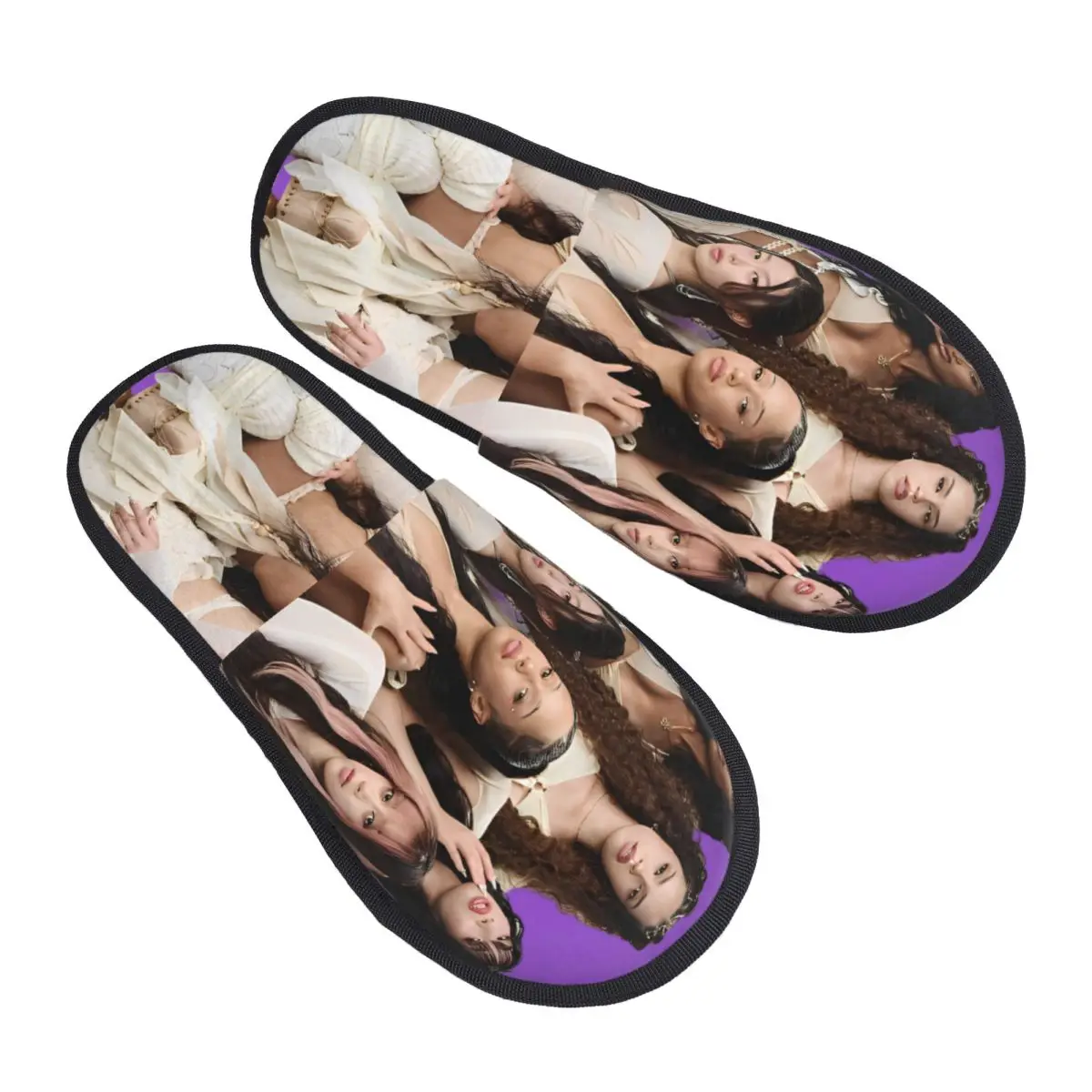 Домашние хлопковые тапочки Katseye Members Kpop, противоскользящие уютные домашние меховые тапочки, домашние шлепанцы
