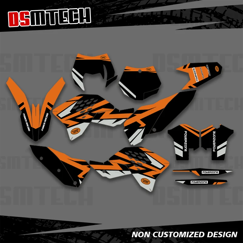 

DSMTECH For KTM SX SXF 2007 2008 2009 2010 EXC EXCF 125 250 300 450 2008 2009 2010 2011 Graphics Decals Stickers Motorcycle 009