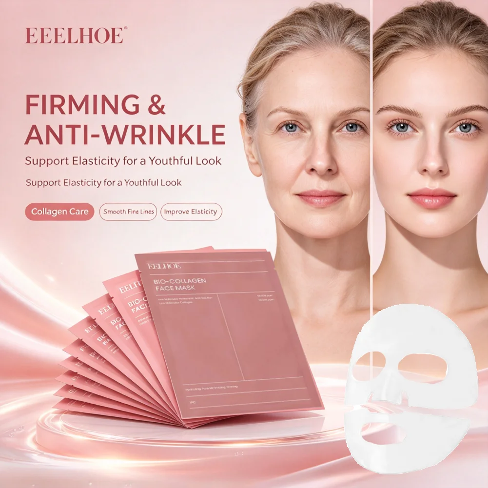 EELHOE Bio-Collagen Facial Mask Fade Fine Lines Firm & Lift Skin Deep Hydration Pore Refining Skin Care Face Mask Korean skincar